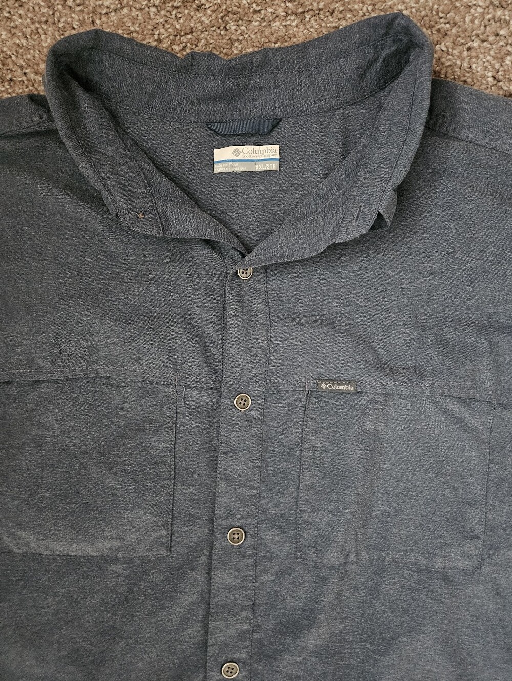 COLUMBIA Silver Ridge Vented Long Sleeve Slate Blue Outdoor Shirt | SZ XXL - Picture 3 of 10